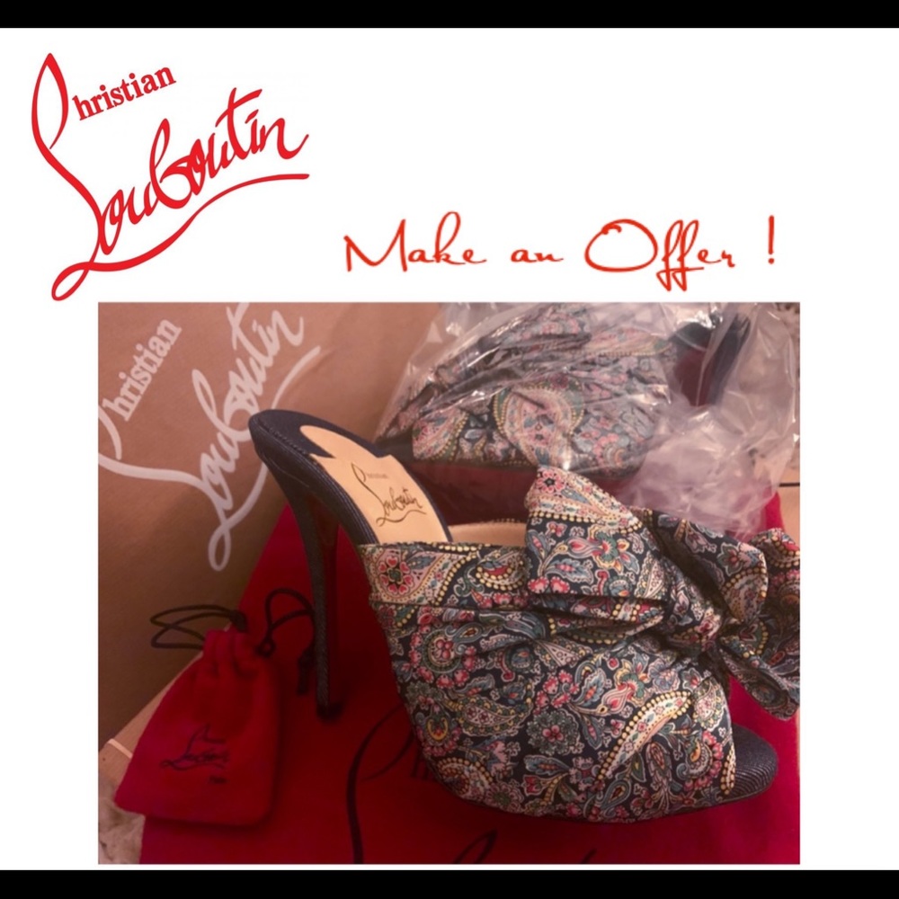💲SALE💲Moniquissima Paisley Red Sole Slide Sandal
